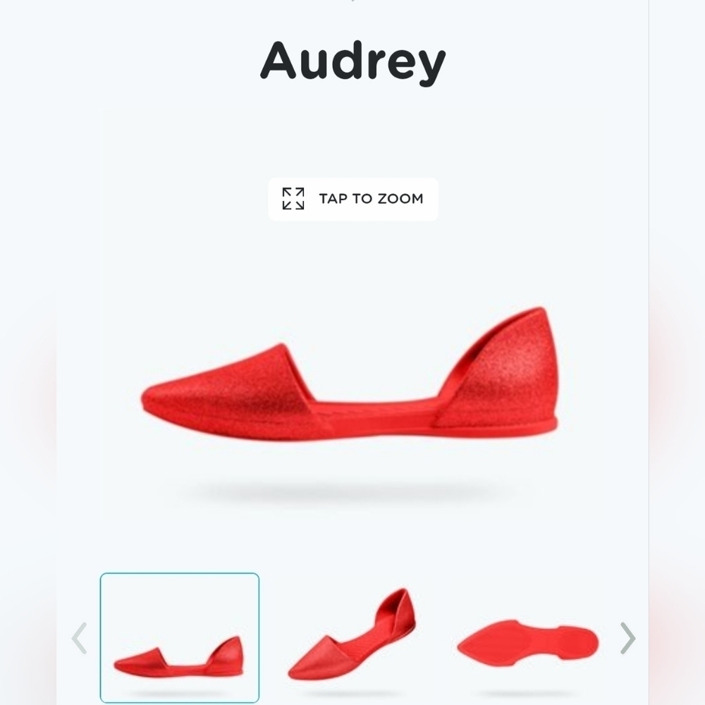NATIVE AUDREY D'orsay POINTED TOE FLAT. SIZE 9. PERIWINKLE.